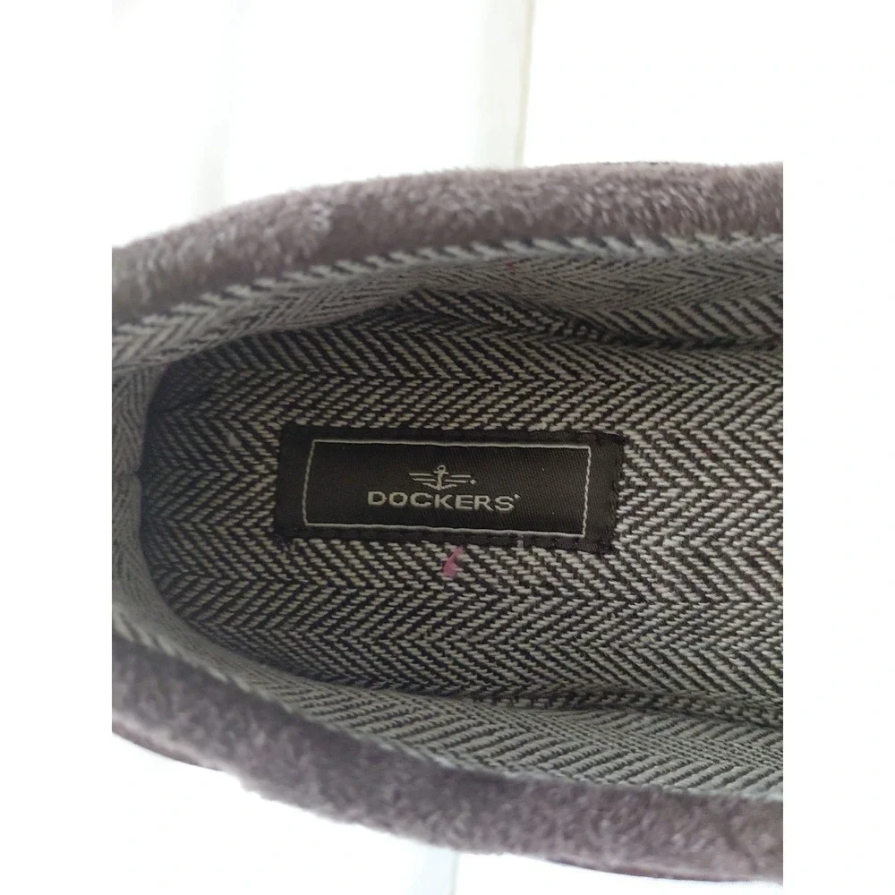 NEW in Box Dockers Mens Boaters Slippers Brown Microsuede Moccasin Shoes Sz 8-9